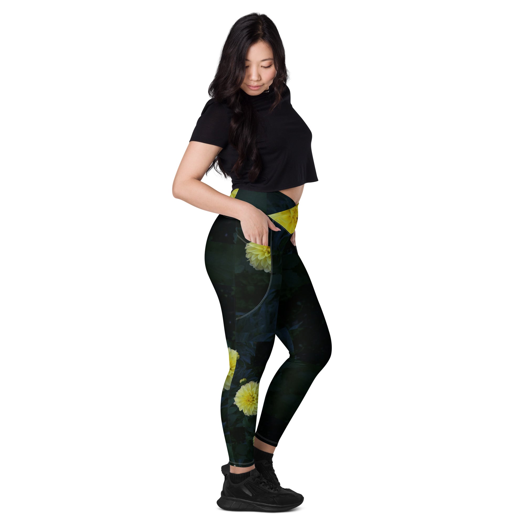Emerald Green Activewear Leggings with Pockets. Workout leggings. Yoga or Dance Leggings. WickedYo.